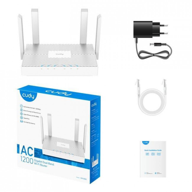 WR 1300E ROUTER/ACCESS POINT/REPEATER DUAL-BAND GIGABIT 1200Mbps CUDY