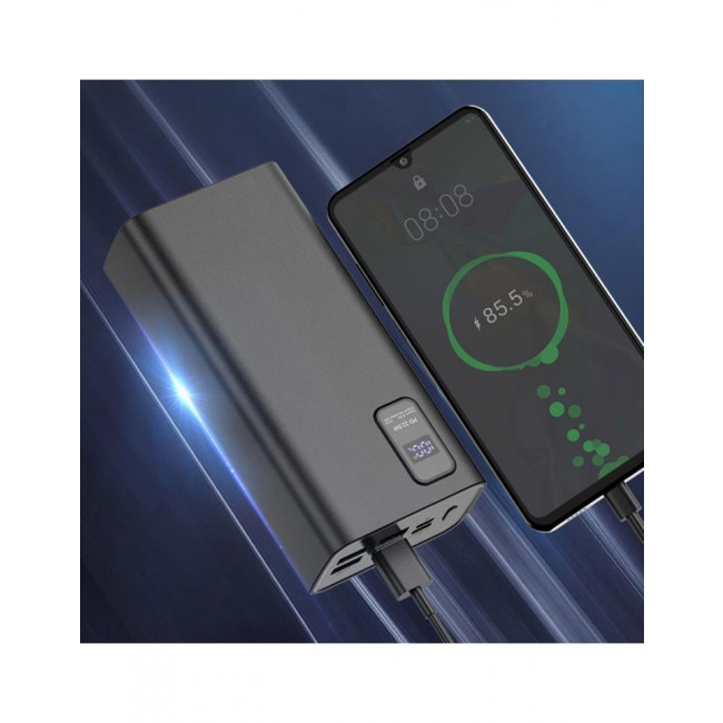 POWER BANK 30000mAh 22W PD+QC 3.0 PLATINET ΜΑΥΡΟ PMPB30WQC728B