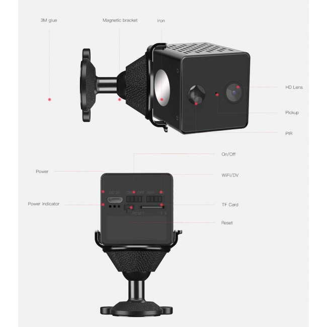 VSTARCAM IP ΚΑΜΕΡΑ MINI WIFI ΜΕ ΕΠΑΝΑΦ.ΜΠΑΤΑΡΙΑ 1500mA