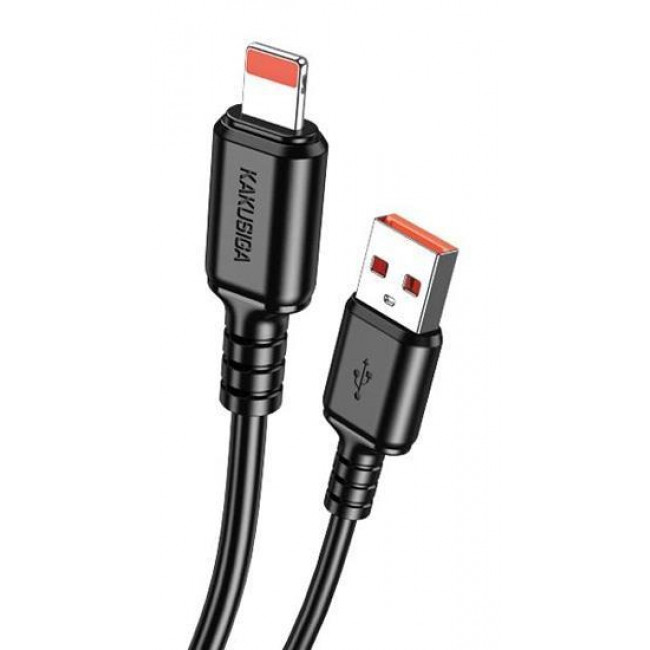 USB A - LIGHTNING ΚΑΛΩΔΙΟ 1m 3A 480Mbps ΜΑΥΡΟ 15W