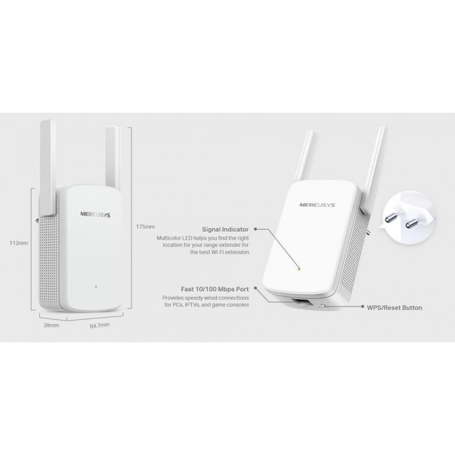 ME30 Wi-Fi RANGE EXTENDER AC1200 DUAL BAND MERCUSYS