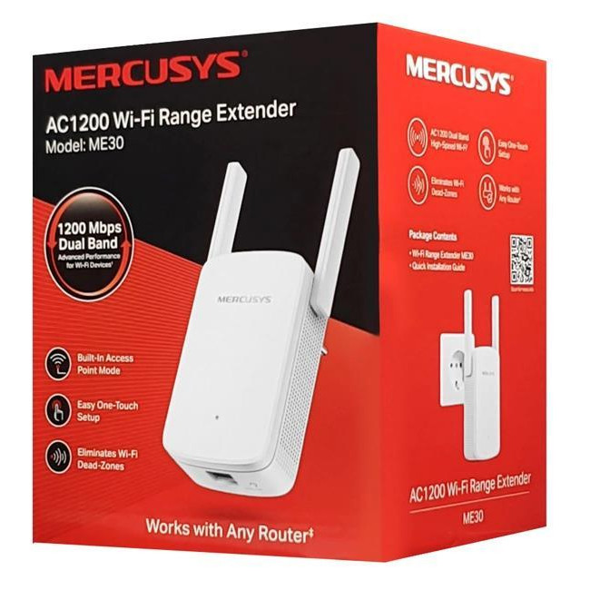 ME30 Wi-Fi RANGE EXTENDER AC1200 DUAL BAND MERCUSYS