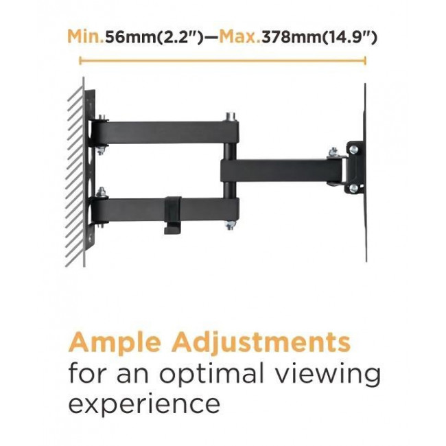 PT 1129 ΒΑΣΗ ΕΠΙΤΟΙΧΙΑ ΓΙΑ TV LCD 23"-43" ΜΕ ΔΙΠΛΟ ΒΡΑΧΙΟΝΑ 30Kgr VESA 200X200