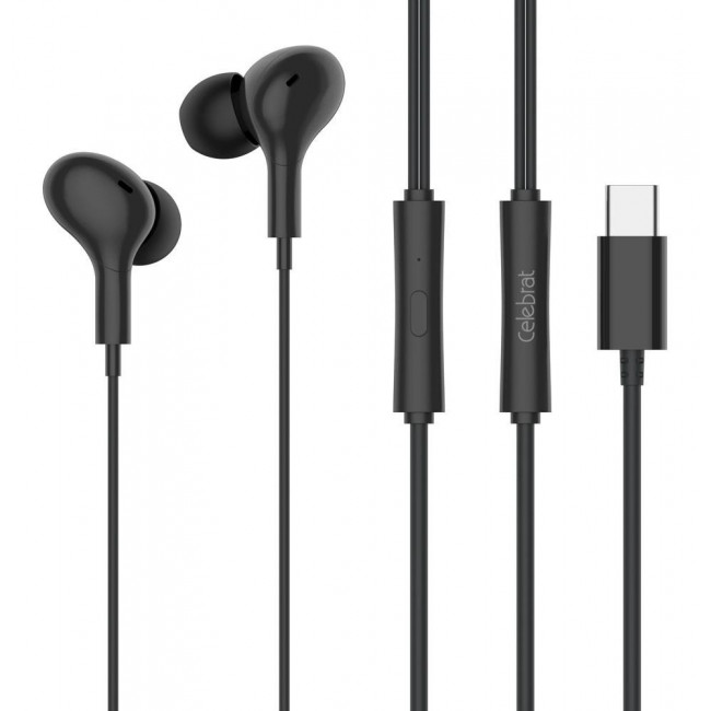 D13 HANDSFREE USB-C 1.2m CELEBRAT ΜΑΥΡΑ