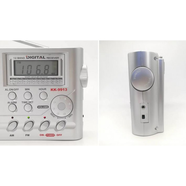 KK-9913 ΦΟΡΗΤΟ ΡΑΔΙΟΦΩΝΟ ΜΕ ΞΥΠΝΗΤΗΡΙ KCHIBO