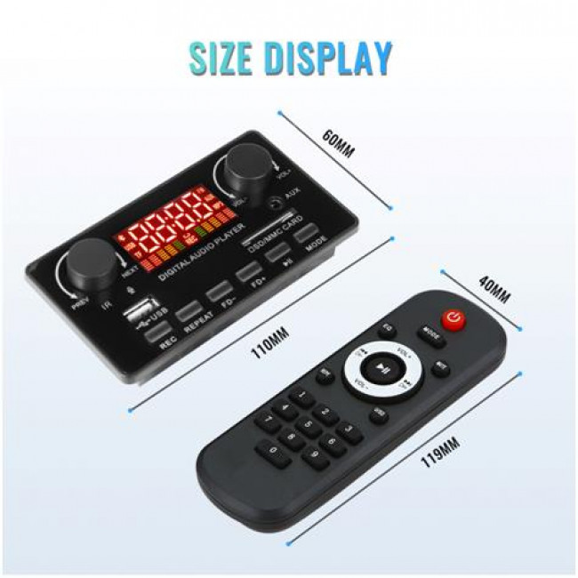 BLUETOOTH MP3 USB PLAYER FM ΡΑΔΙΟ ΜΕ ΕΝΙΣΧΥΤΗ 2Χ40W