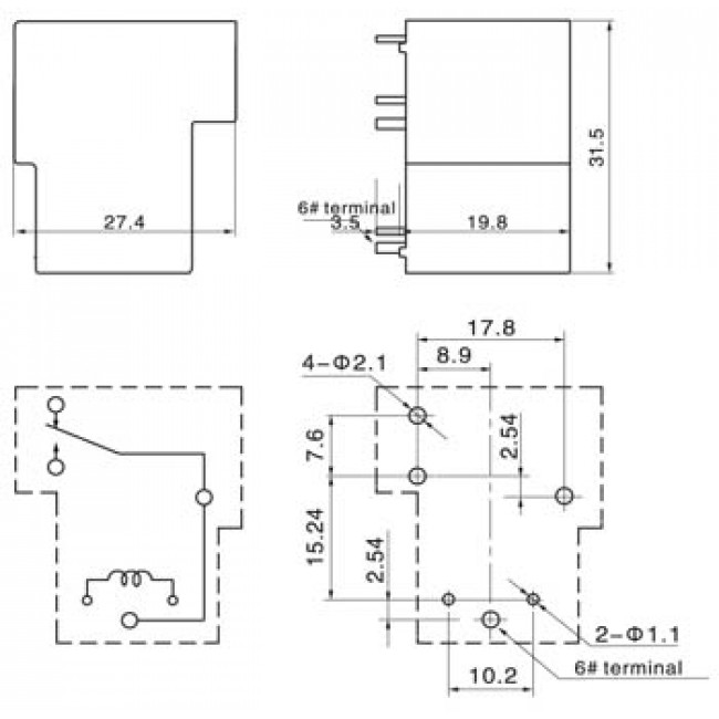 ΡΕΛΕ 12V DC 4 ΕΠΑΦΩΝ 30Α SLA S112DM