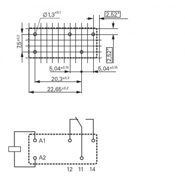 ΡΕΛΕ 12V DC 1 ΕΠΑΦΗΣ 12A RT214012