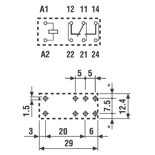 ΡΕΛΕ 12V DC 1 ΕΠΑΦΗΣ 16A FINDER 40.61.9.012