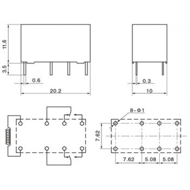 ΡΕΛΕ 24V DC 2 ΕΠΑΦΩΝ 1A DSY2Y S224L