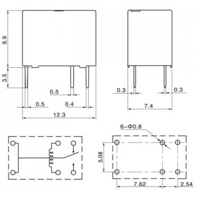 ΡΕΛΕ 5V DC 1 ΕΠΑΦΗΣ 1A MINI SYS-S-105L