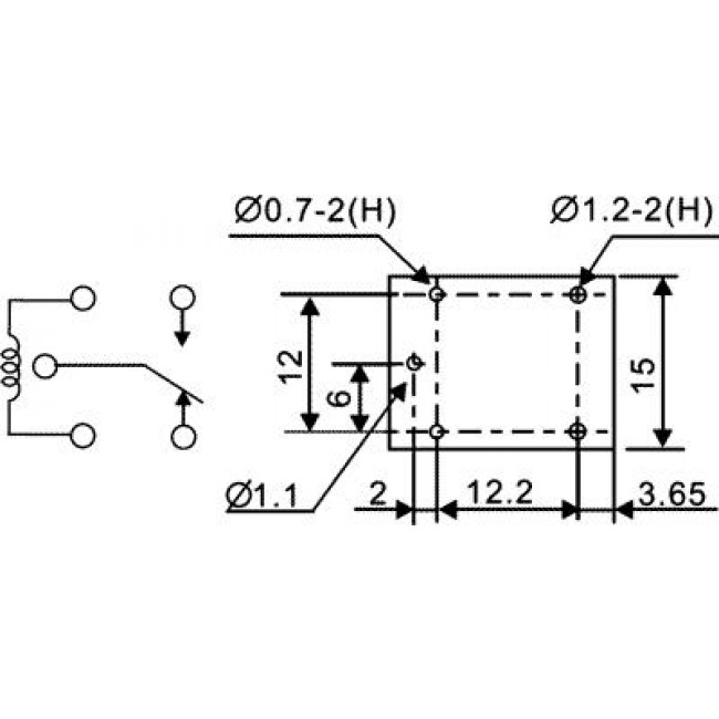 ΡΕΛΕ 6V DC 1 ΕΠΑΦΗΣ 10A ΜΙΝΙ LEG-6
