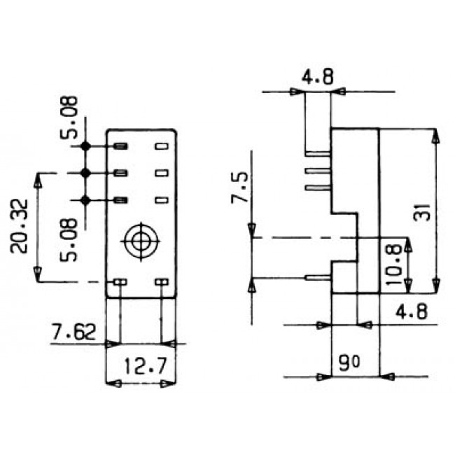 ΒΑΣΗ ΡΕΛΕ 2 ΕΠΑΦΩΝ ΠΛΑΚΕΤΑΣ EC50