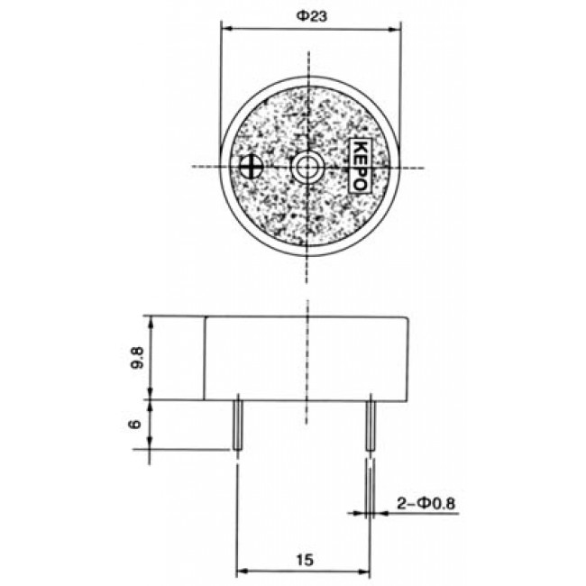 BUZZER - ΒΟΜΒΗΤΗΣ PCB 12VDC KPI-G2610 85DB