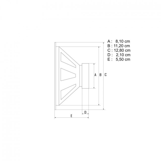 SP W130 PP ΜΕΓΑΦΩΝΟ WOOFER 5" 100W 8Ω