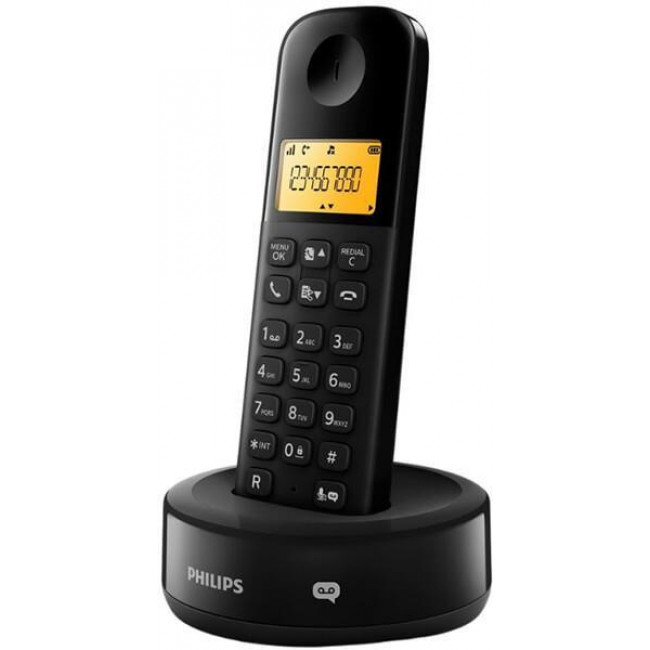 D 1651Β AΣΥΡΜΑΤΟ ΤΗΛΕΦΩΝΟ PHILIPS ΜΑΥΡΟ