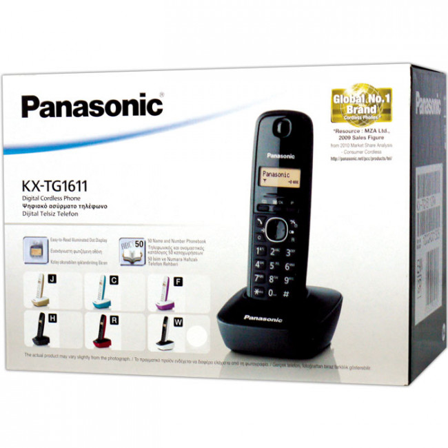 KX-TG1611 ΑΣYΡΜΑΤΟ ΤΗΛΕΦΩΝΟ PANASONIC ΜΑΥΡΟ