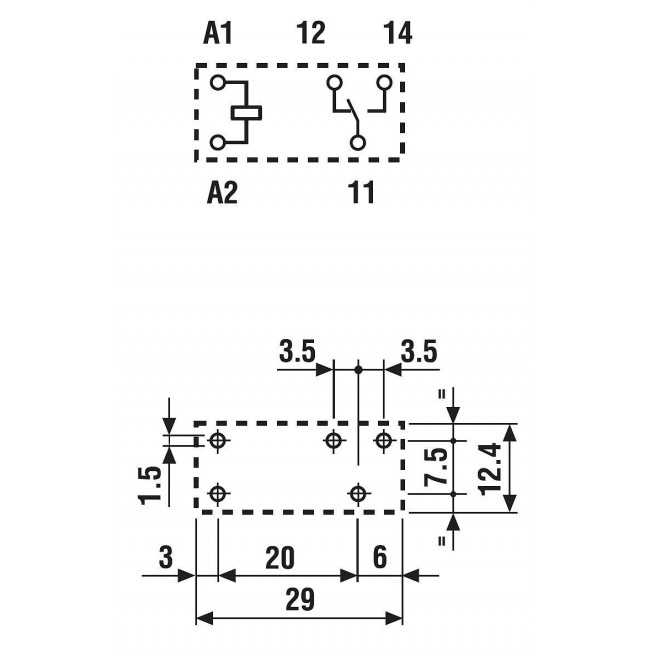 ΡΕΛΕ 12V DC 1 ΕΠΑΦΗΣ 10A FINDER 40.31.9.012