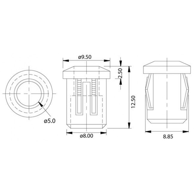 5mm ΒΑΣΗ LED ΠΛΑΣΤΙΚΗ ΟΛΟΣΩΜΗ