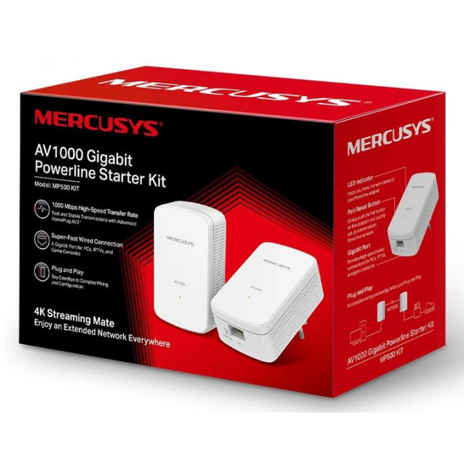 MP 500KIT GIGABIT POWERLINE AV1000 MERCUSYS