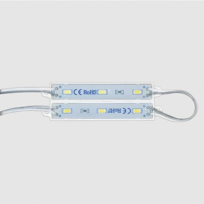 LED MODULE ME 3 LED SMD 5730 ΨΥΧΡΟ ΛΕΥΚΟ ΑΔΙΑΒΡΟΧΟ