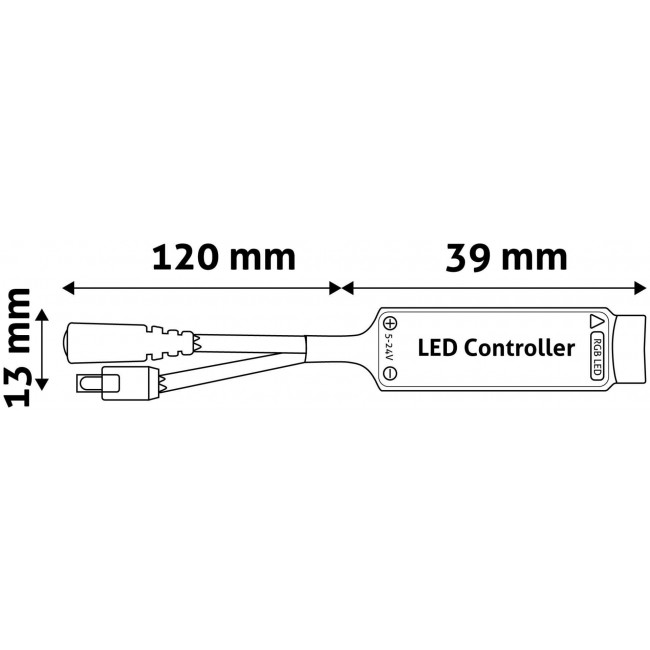 LED CONTROLLER RGB 5-24V 72W 6A MINI