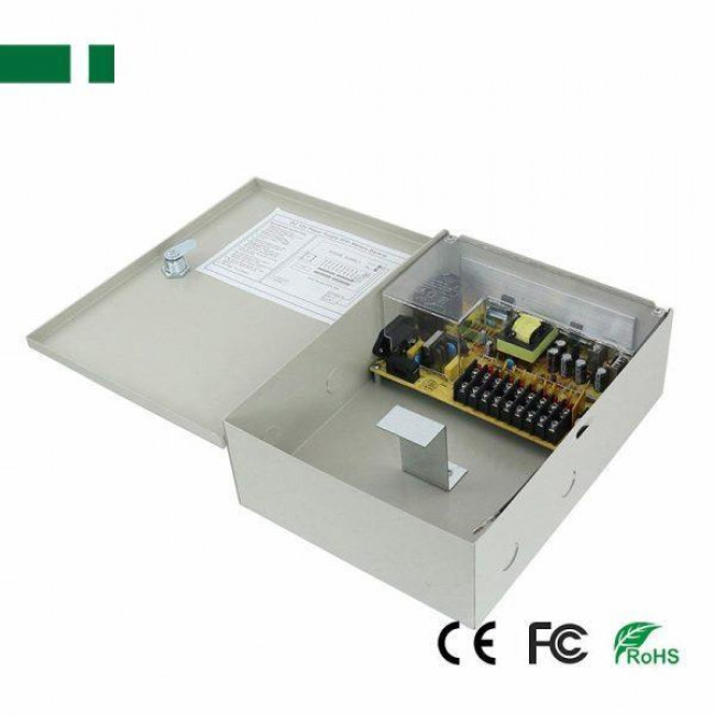 ΤΡΟΦΟΔΟΤΙΚΟ 12V 10A SWITCHING 9 ΕΞΟΔΩΝ & ΜΠΑΤΑΡΙΑ