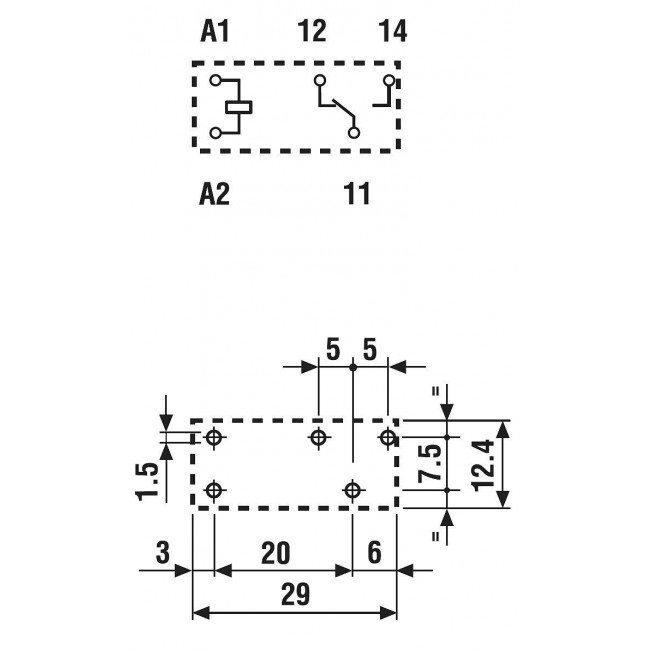 ΡΕΛΕ 12V AC 1 ΕΠΑΦΗΣ 10A FINDER 40.51.8.012