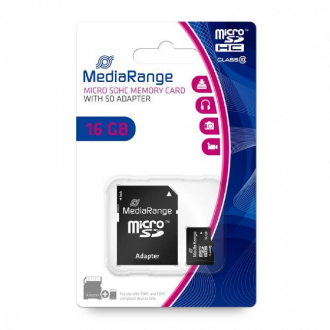ΚΑΡΤΑ ΜΝΗΜΗΣ MICRO SD 16GB C10 MEDIARANGE