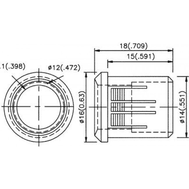 10mm ΒΑΣΗ LED ΠΛΑΣΤΙΚΗ ΟΛΟΣΩΜΗ