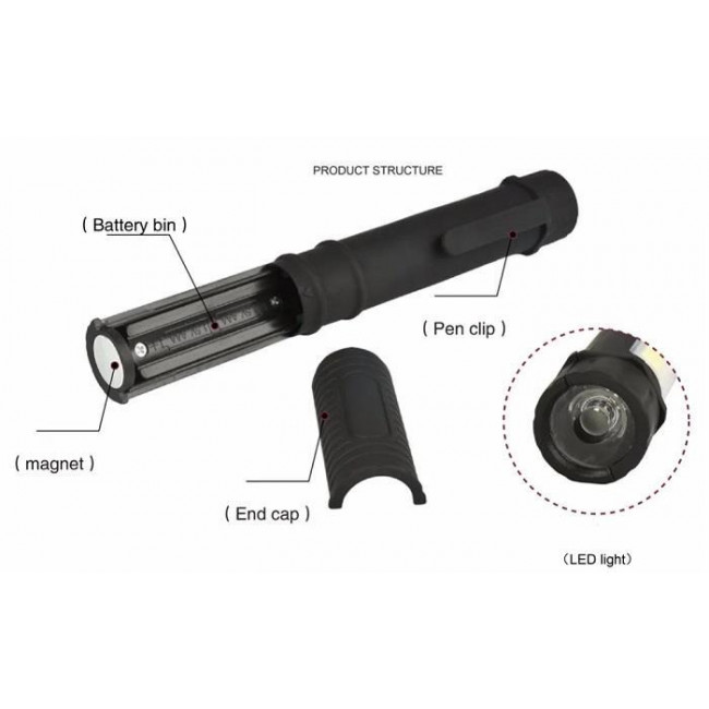 ΦΑΚΟΣ ΜΑΓΝΗΤΙΚΟΣ ΜΕ 1 CREE LED KAI 1 COB LED