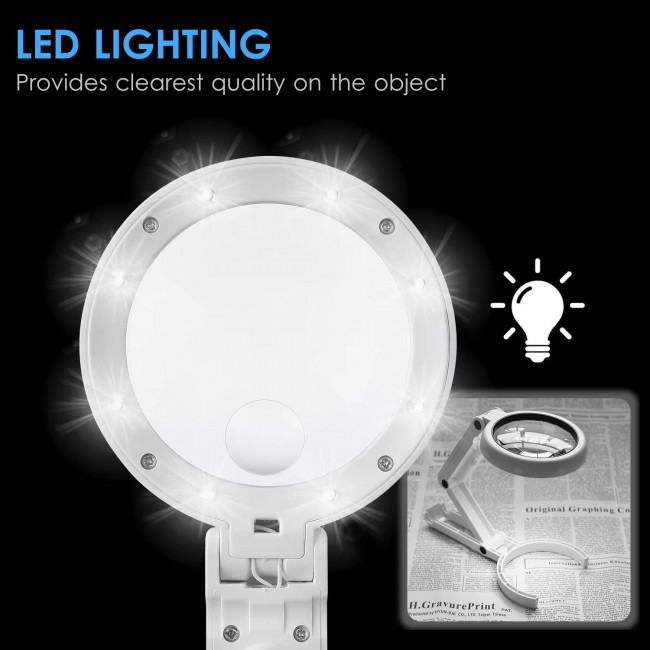 ΜΕΓΕΘΥΝΤΙΚΟΣ ΦΑΚΟΣ 5Χ/10Χ ΜΕ 8 LED