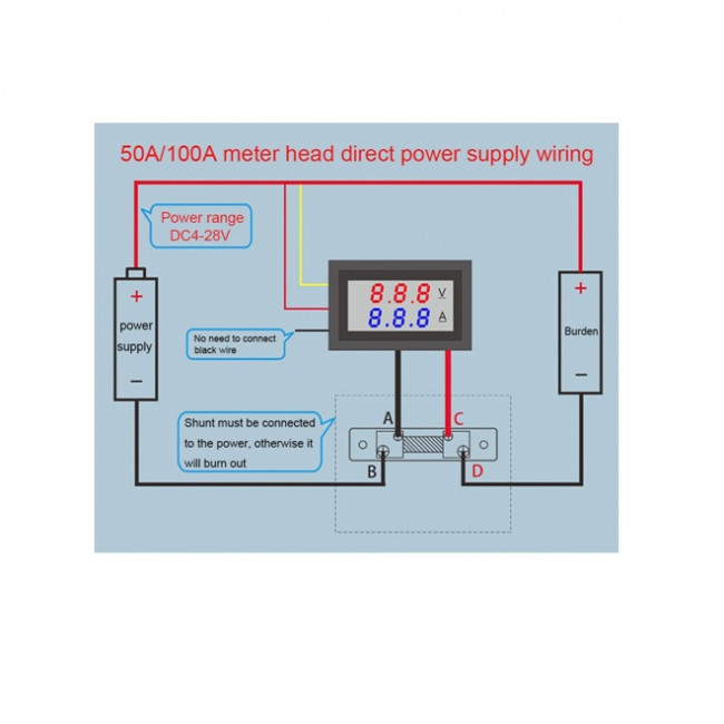 30V DC & 50A DC ΨΗΦΙΑΚΟ ΒΟΛΤΟΜΕΤΡΟ & ΑΜΠΕΡΟΜΕΤΡΟ