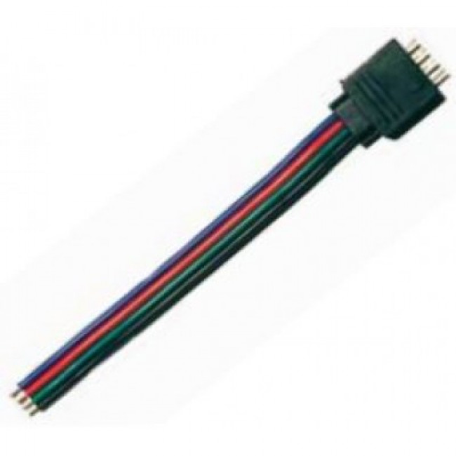 ΑΝΤΑΠΤΟΡΑΣ ΣΕ 4p ΑΡΣΕΝΙΚΑ ΓΙΑ RGB /5050 ΤΑΙΝΙΑ ΜΕ ΚΑΛΩΔΙΟ 10cm