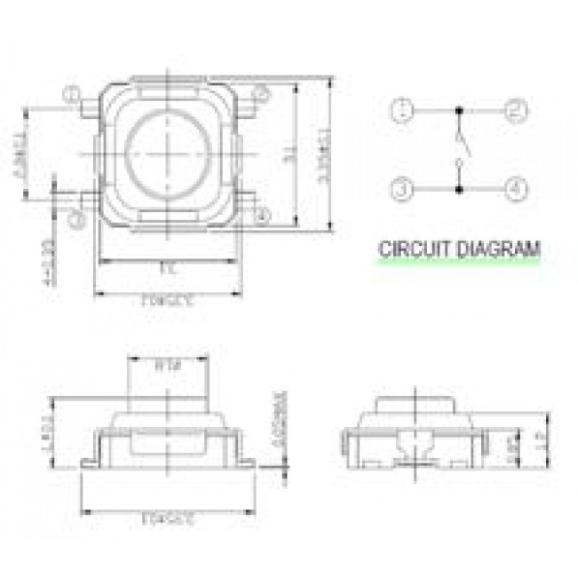 PBS 2022 ΜΠΟΥΤΟΝ SMD 3x3mm Y1.5mm
