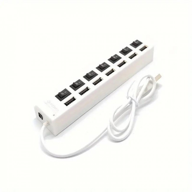 USB 2.0 HUB 7 PORT ΜΕ ΑΤΟΜΙΚΟΥΣ ΔΙΑΚΟΠΤΕΣ