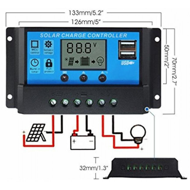 ΡΥΘΜΙΣΤΗΣ ΦΟΡΤΙΣΗΣ ΓΙΑ ΗΛΙΑΚΑ ΠΑΝΕΛ 30A