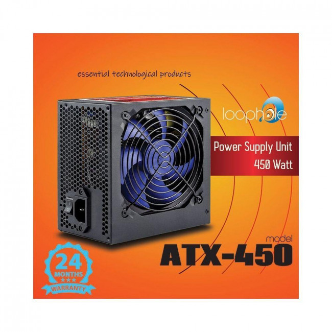 ΤΡΟΦΟΔΟΤΙΚΟ H/Y 450W LOOPHOLE ΜΠΛΕ FAN