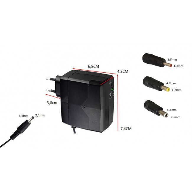UPS MINI 12V 2.1A 25W ΜΕ ΜΠΑΤΑΡΙΕΣ Li-ion 2600mAh