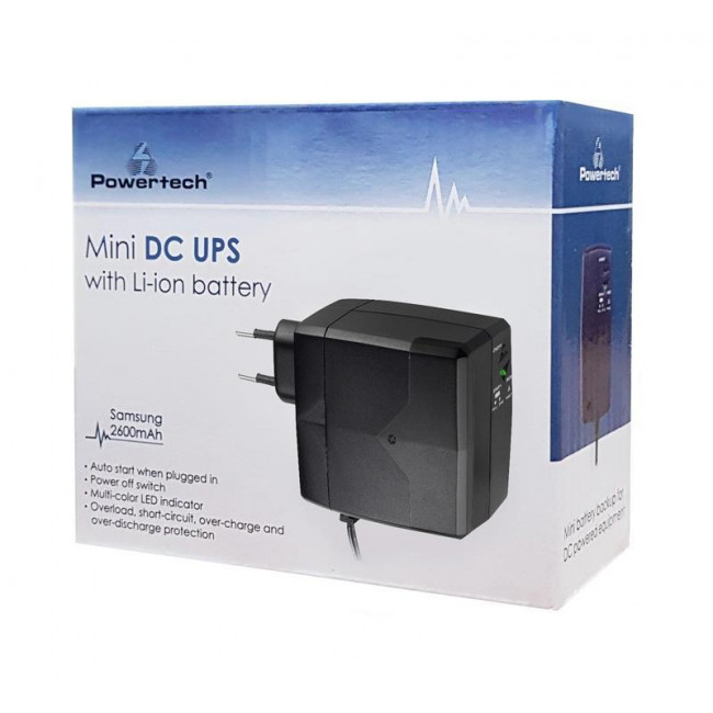 UPS MINI 12V 2.1A 25W ΜΕ ΜΠΑΤΑΡΙΕΣ Li-ion 2600mAh