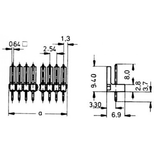 ΚΟΝΕΚΤΟΡΑΣ 24 ΕΠΑΦΩΝ ΑΡΣΕΝΙΚΟ 2.54mm MPSS100-24-C