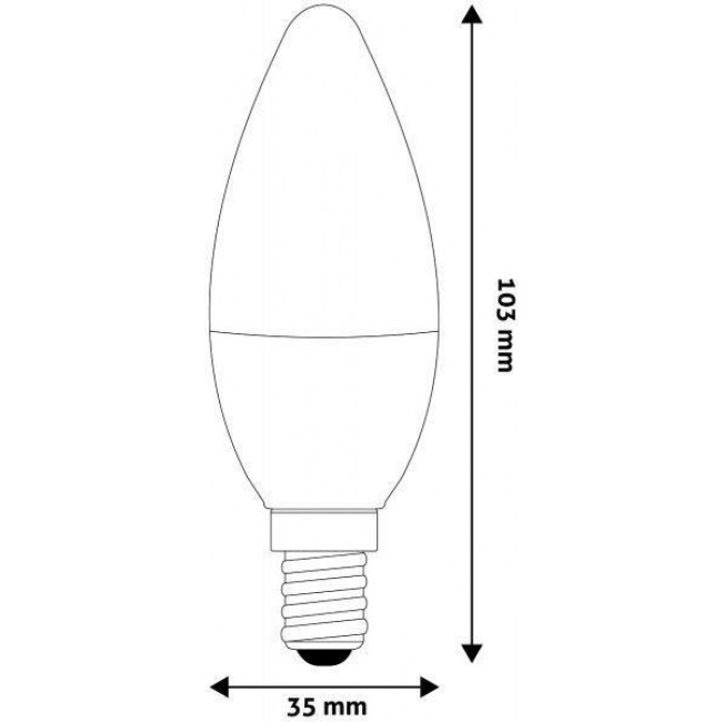 6.5W ΛΑΜΠΑ LED E14 ΚΕΡΙ 6400k ΨΥΧΡΟ 240° 806LM