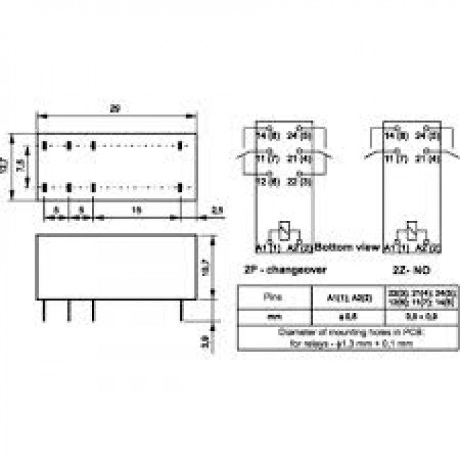 ΡΕΛΕ 3V DC 2 ΕΠΑΦΩΝ 8A RM84 2012 35 1003