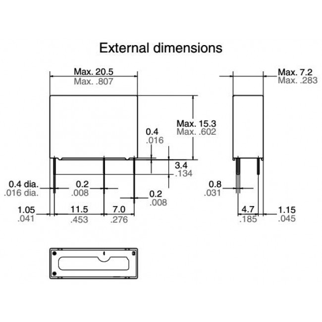 ΡΕΛΕ 12V DC 1 ΕΠΑΦΗΣ 5A SUBMINI