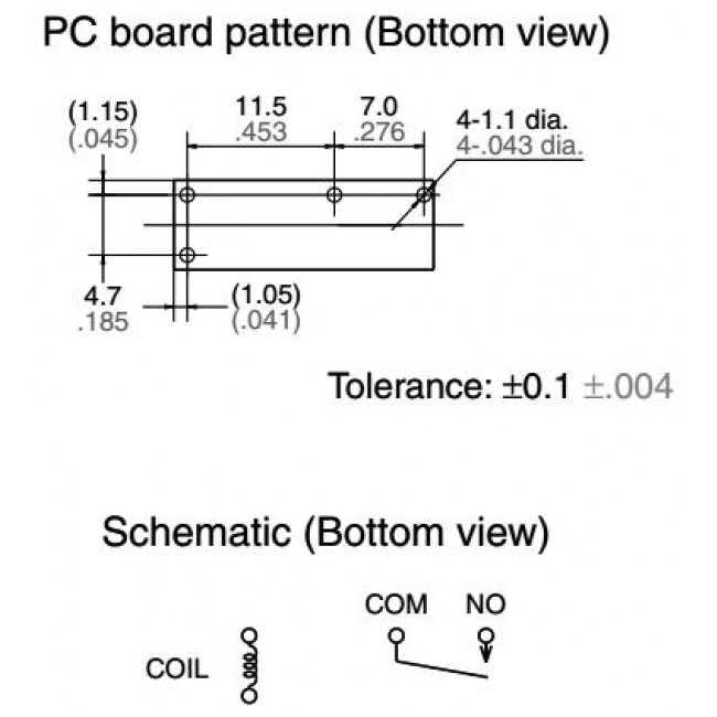 ΡΕΛΕ 12V DC 1 ΕΠΑΦΗΣ 5A SUBMINI