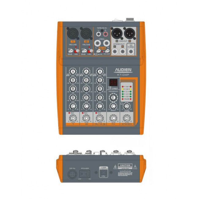 KT 04P ΚΟΝΣΟΛΑ ΗΧΟΥ 4 ΚΑΝΑΛΙΩΝ