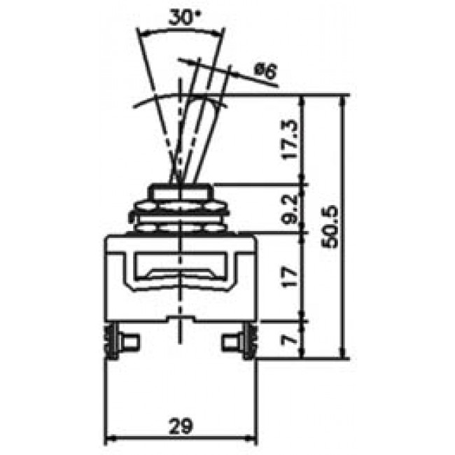 ΔΙΑΚΟΠΤΗΣ ΜΕ ΛΕΒIΕ ON-OFF 2 ΕΠΑΦΩΝ 15A/250V