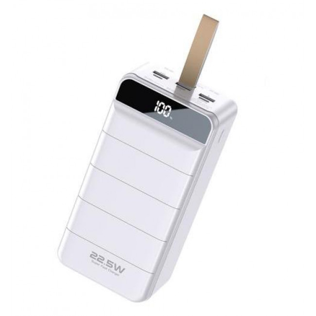 POWER BANK 60000mA PD20W+3xQC3.0 USB WEKOME ΛΕΥΚΟ WP-269