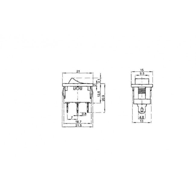 ΔΙΑΚΟΠΤΗΣ KOYNIΑΣ ΜΙΝΙ ΕΠΑΝΑΦΟΡΑΣ (ON)-OFF-(ON) 3P10A250V