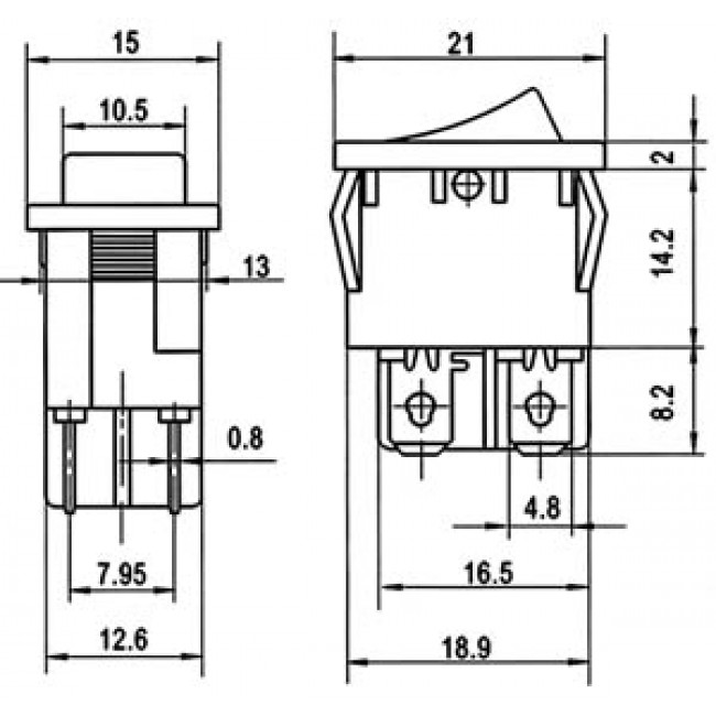 ΔΙΑΚΟΠΤΗΣ ΚΟΥΝΙΑΣ ON-OFF 4 ΕΠΑΦΩΝ 10A/250V  ΚΟΚΚΙΝΟ IP65